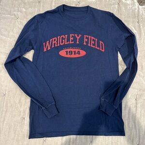 Wrigley Field Navy Long Sleeve Shirt